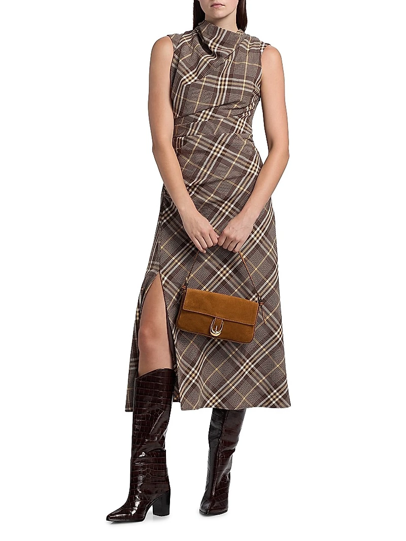 Burke Draped Midi-Dress