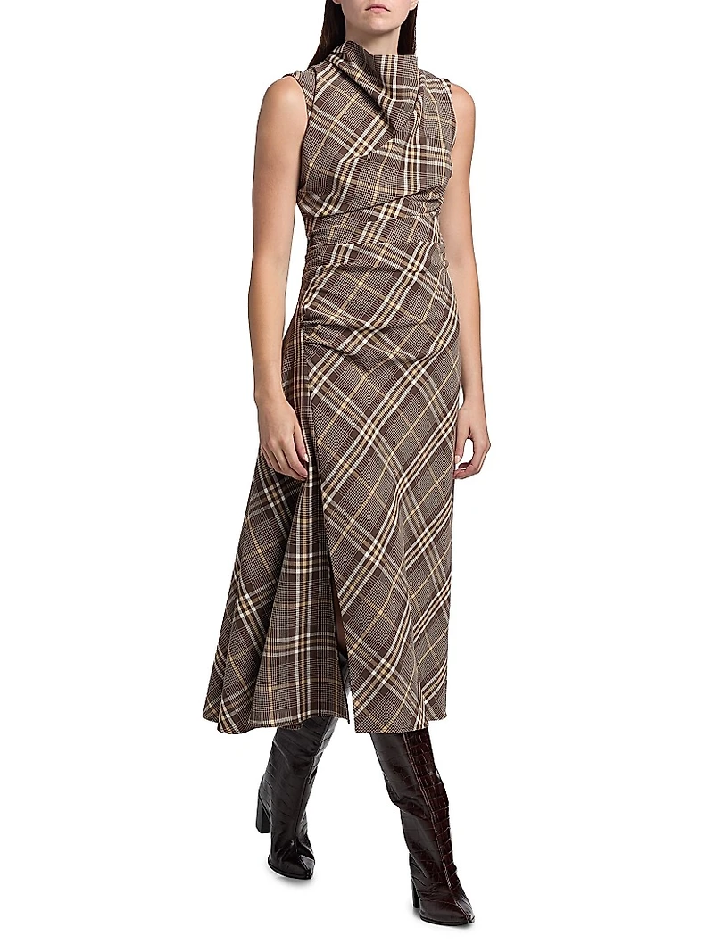 Burke Draped Midi-Dress