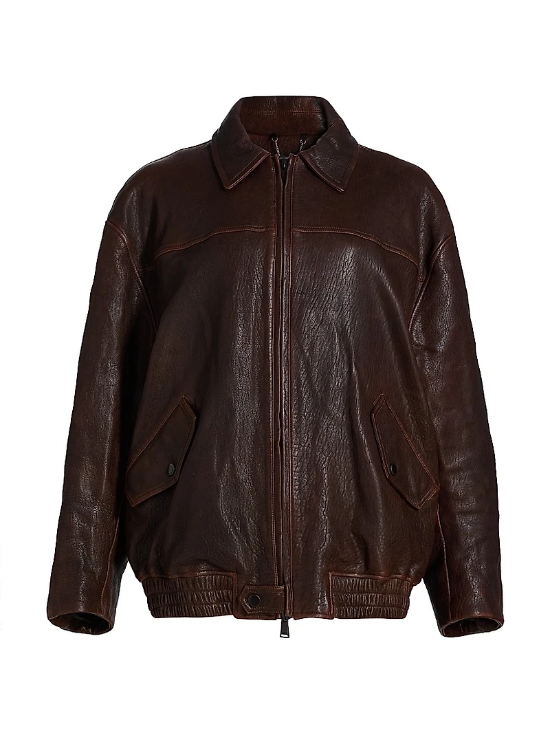Huntington Leather Oversized Jacket