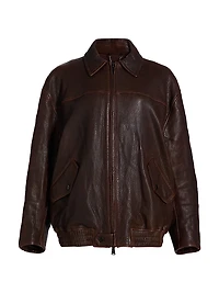 Huntington Leather Oversized Jacket