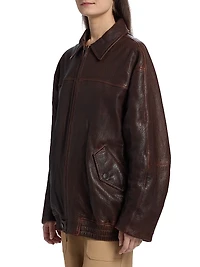 Huntington Leather Oversized Jacket