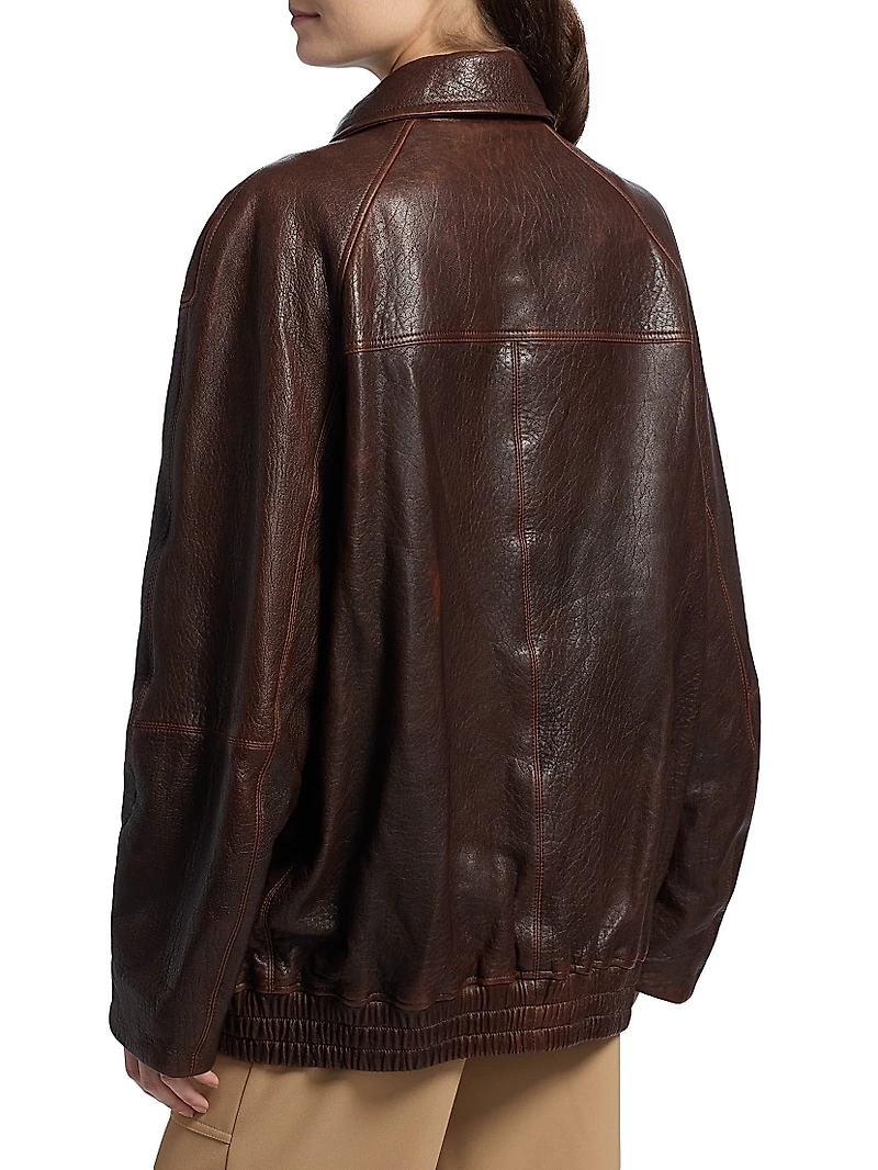 Huntington Leather Oversized Jacket