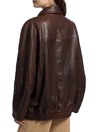 Huntington Leather Oversized Jacket