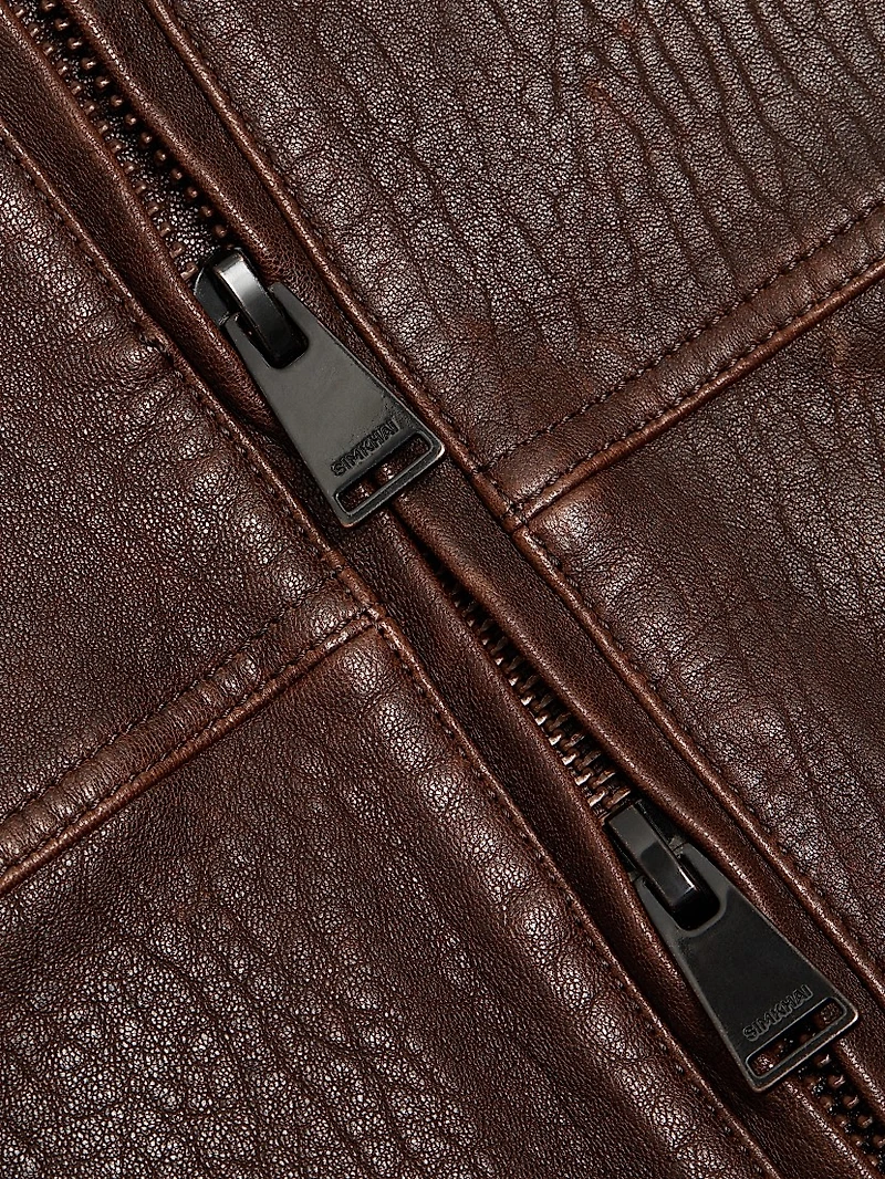 Huntington Leather Oversized Jacket