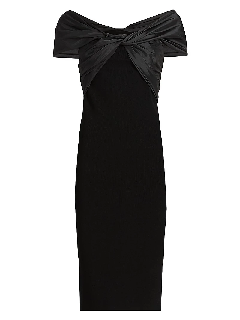 Mia Off-The-Shoulder Cut-Out Midi-Dress