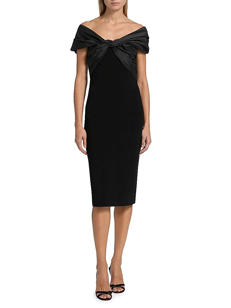 Mia Off-The-Shoulder Cut-Out Midi-Dress