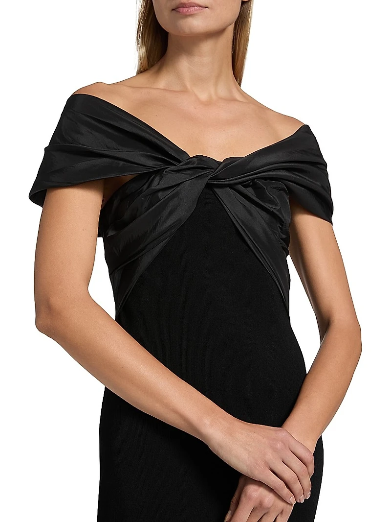 Mia Off-The-Shoulder Cut-Out Midi-Dress