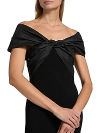 Mia Off-The-Shoulder Cut-Out Midi-Dress