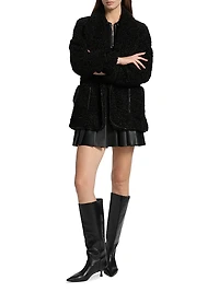 Kimia Tie-Waist Faux Sherpa Jacket