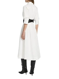 Olson Cotton-Blend Midi-Shirtdress