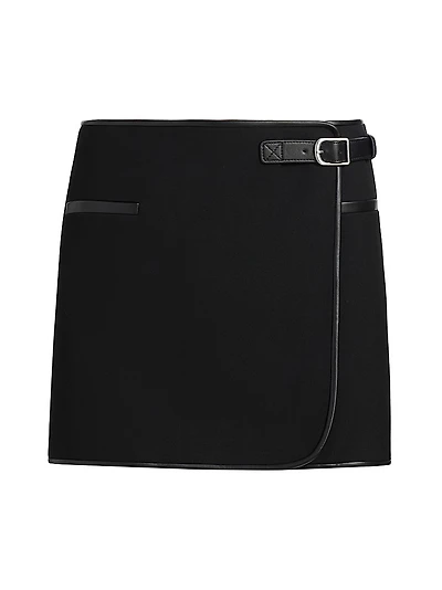 Sheridan Wrap-Style Miniskirt