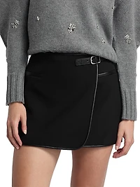 Sheridan Wrap-Style Miniskirt