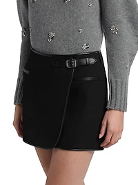 Sheridan Wrap-Style Miniskirt