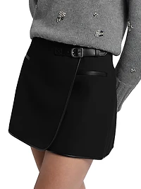 Sheridan Wrap-Style Miniskirt