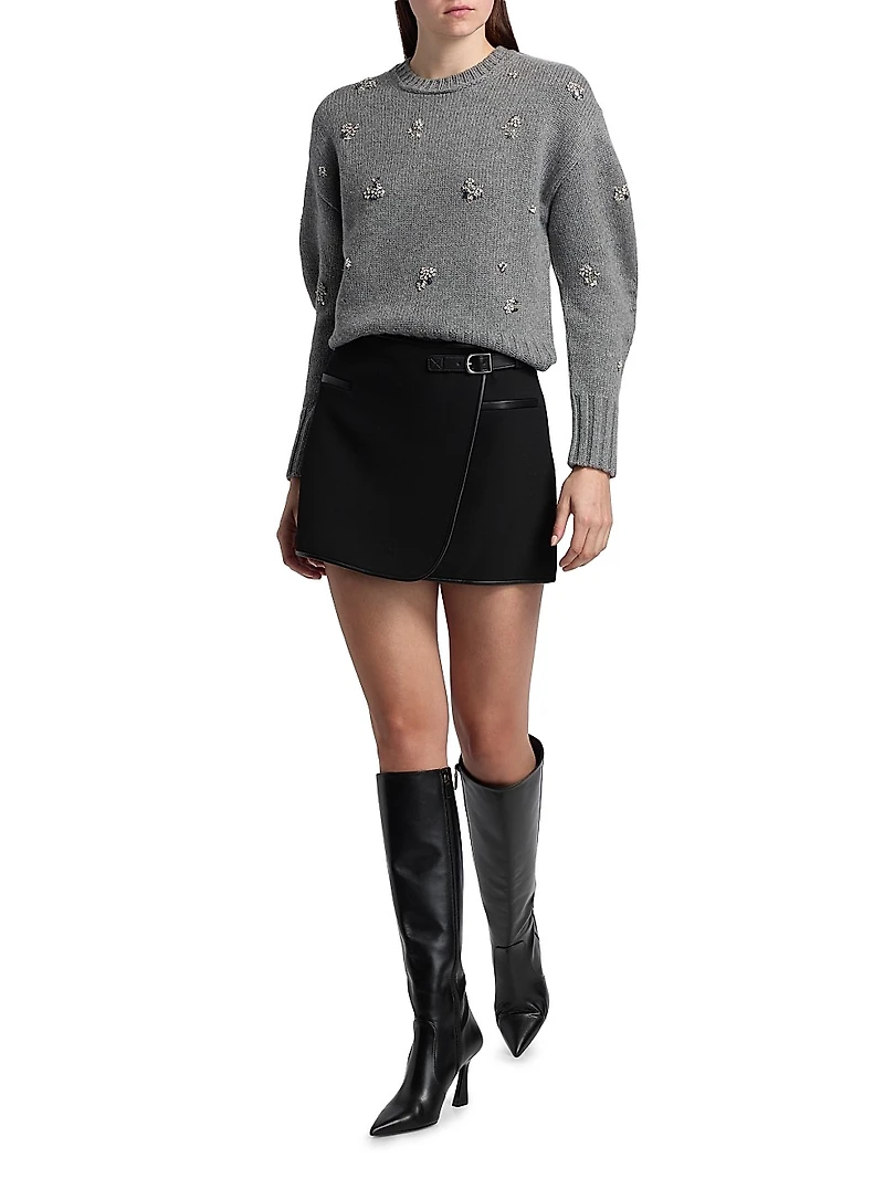 Sheridan Wrap-Style Miniskirt