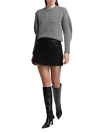 Sheridan Wrap-Style Miniskirt