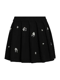 Cyrus Crystal-Embellished Wool-Cashmere Miniskirt