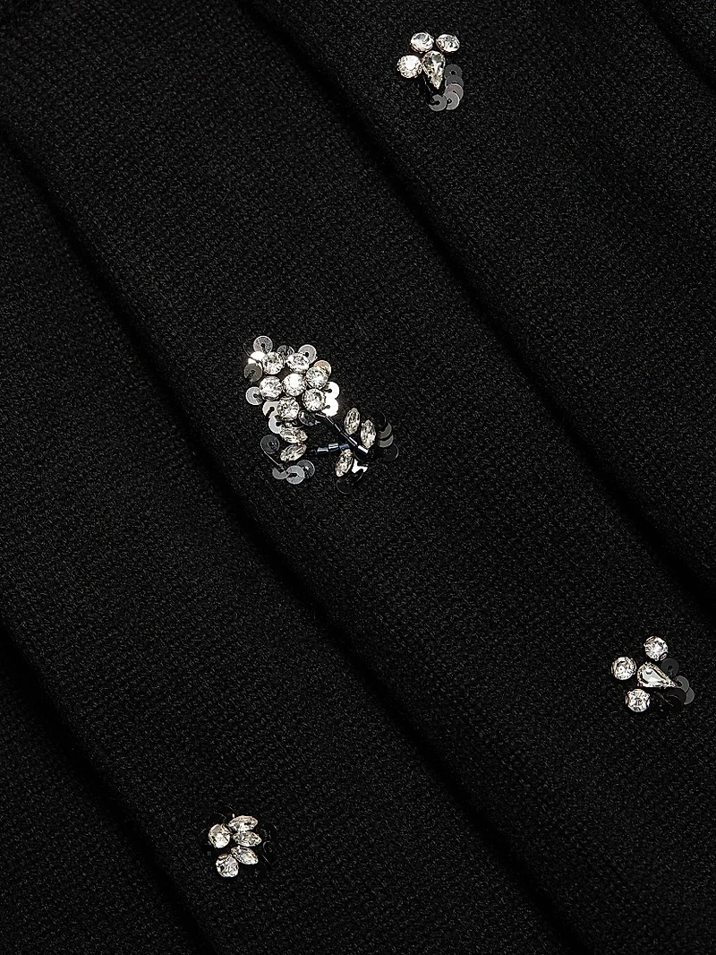 Cyrus Crystal-Embellished Wool-Cashmere Miniskirt