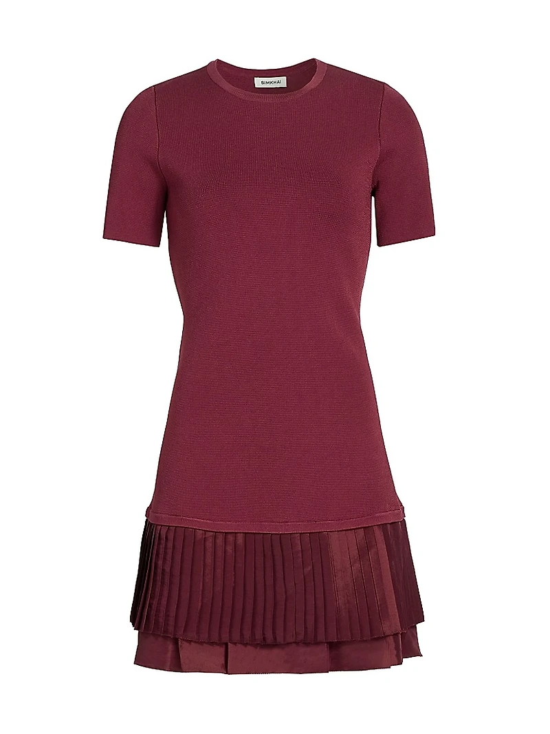 Lorin Mixed-Media A-Line Minidress