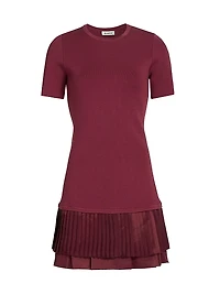 Lorin Mixed-Media A-Line Minidress