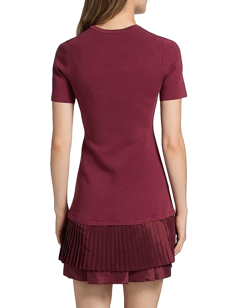 Lorin Mixed-Media A-Line Minidress