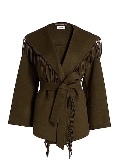 Rowen Fringed Wool-Blend Jacket