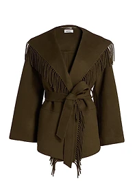 Rowen Fringed Wool-Blend Jacket
