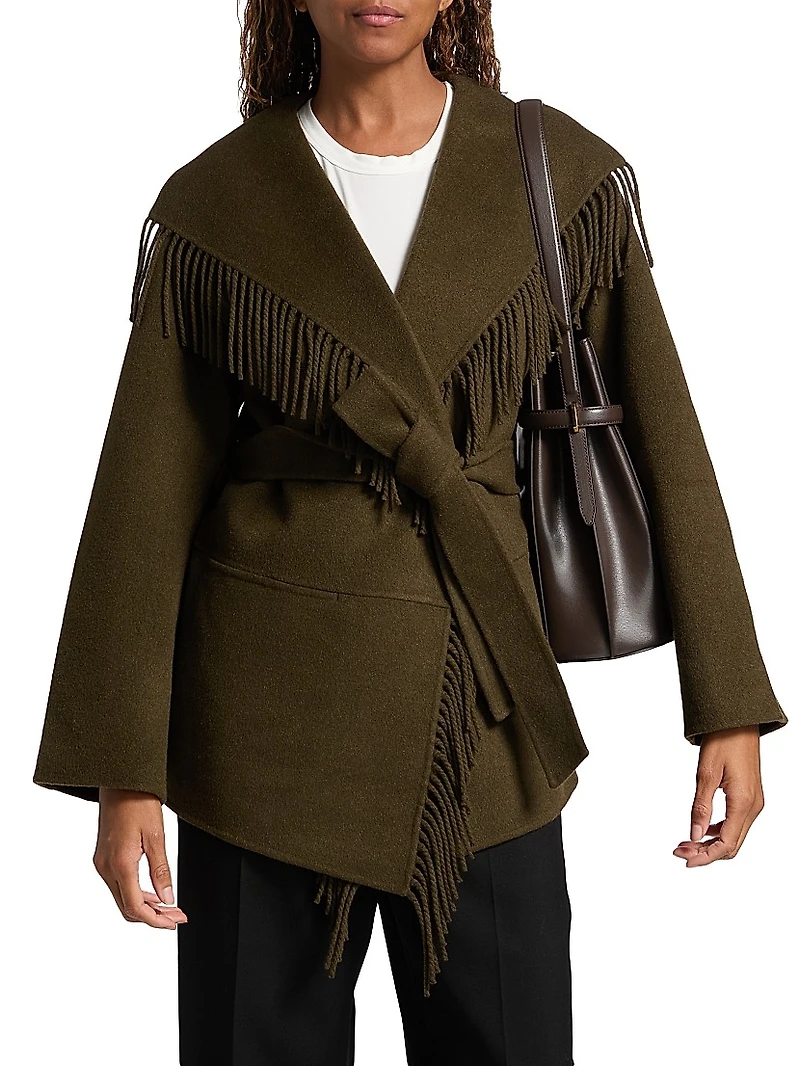 Rowen Fringed Wool-Blend Jacket