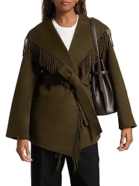 Rowen Fringed Wool-Blend Jacket