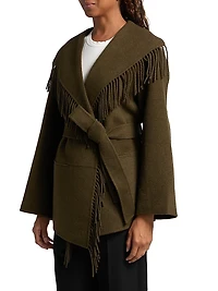Rowen Fringed Wool-Blend Jacket