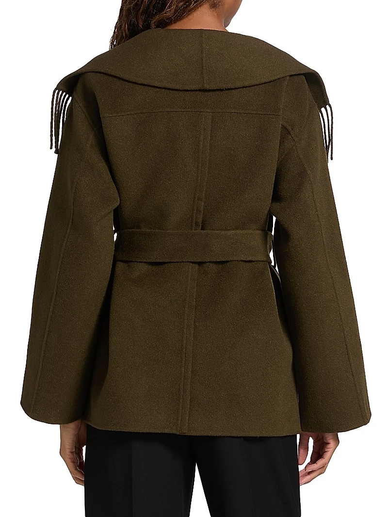 Rowen Fringed Wool-Blend Jacket