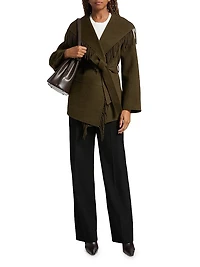 Rowen Fringed Wool-Blend Jacket