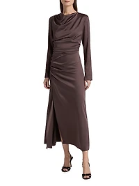 Odessa Draped Midi-Dress