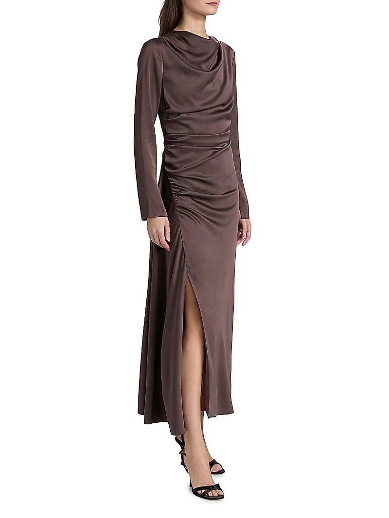 Odessa Draped Midi-Dress