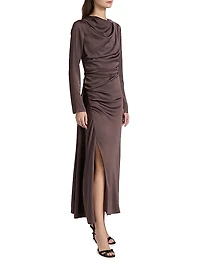 Odessa Draped Midi-Dress
