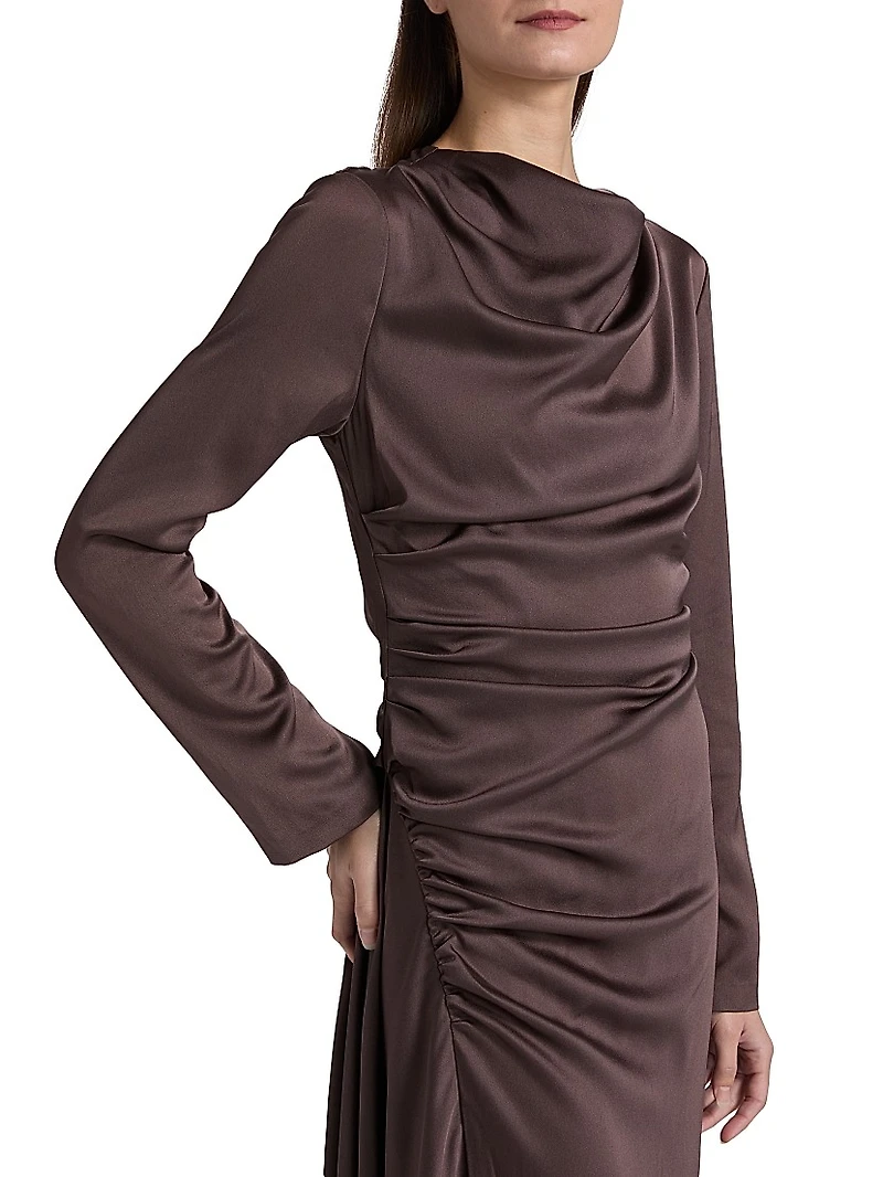 Odessa Draped Midi-Dress