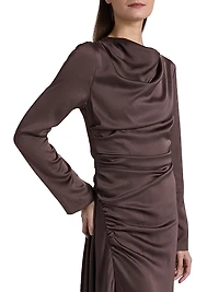 Odessa Draped Midi-Dress