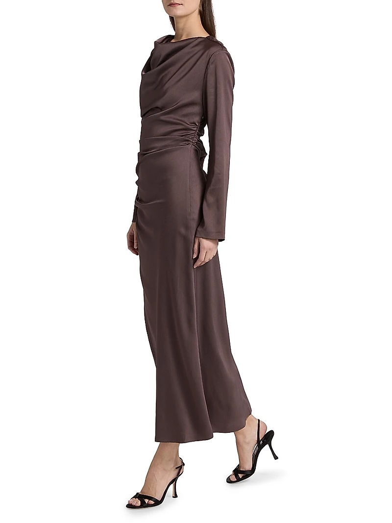 Odessa Draped Midi-Dress