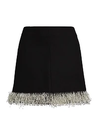 Dua Beaded Fringe Mini Skirt