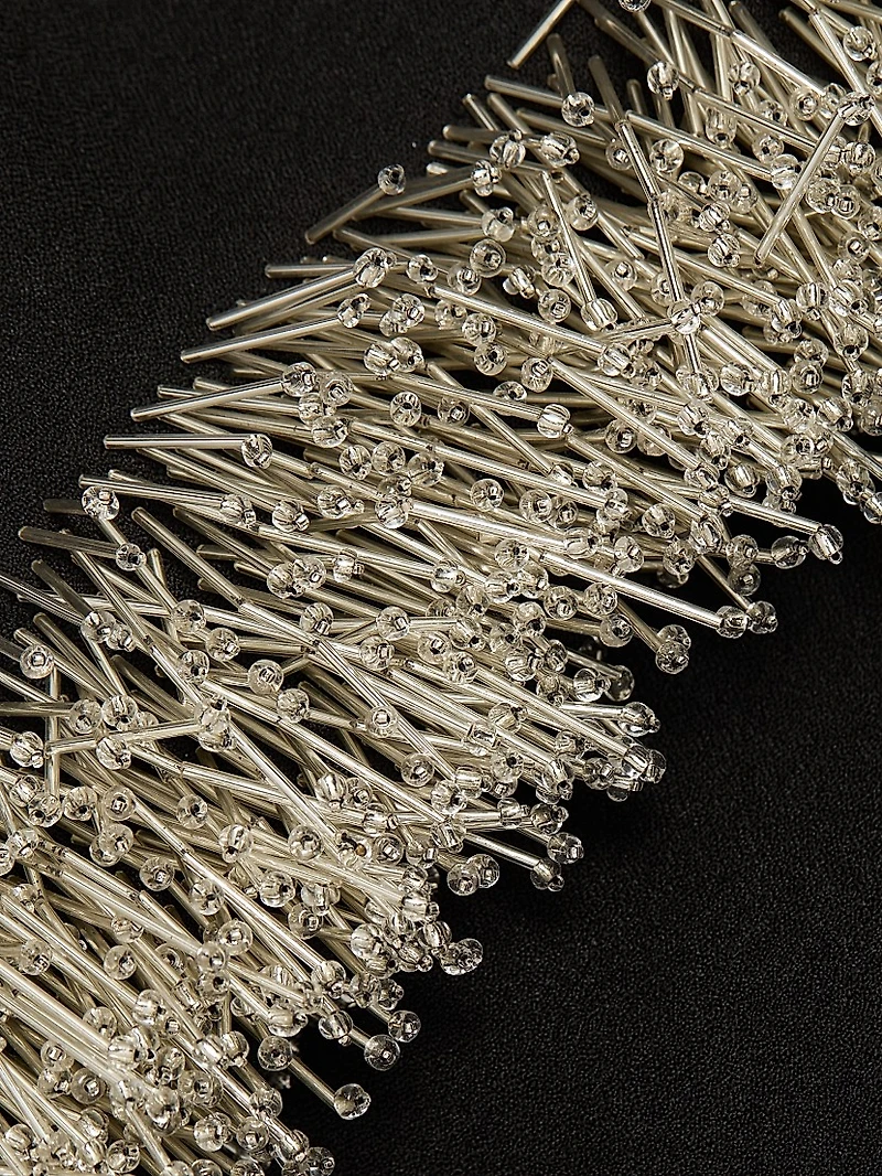 Jalen Beaded Fringe Cropped Top