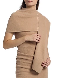 Hathaway Wool-Cashmere Shawl Midi-Dress