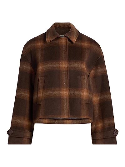 Colby Plaid Boxy Wool Jacket