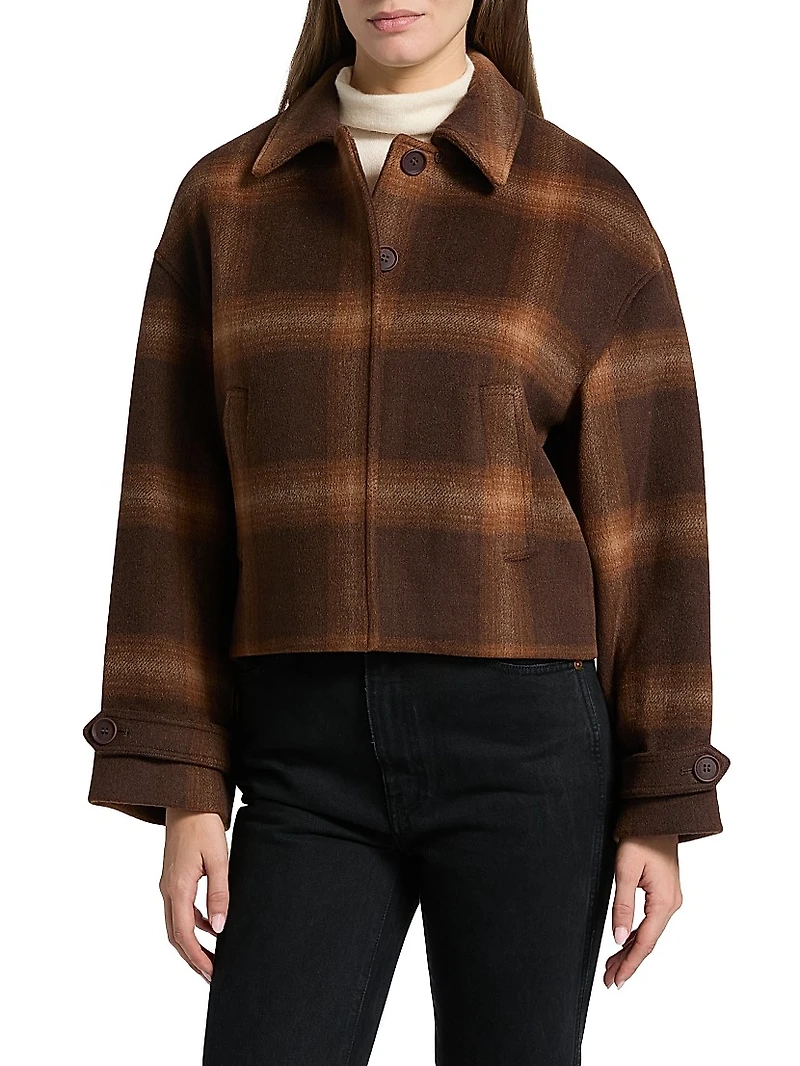 Colby Plaid Boxy Wool Jacket