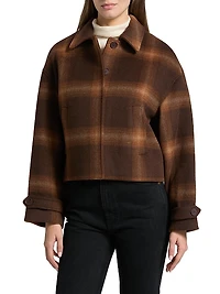 Colby Plaid Boxy Wool Jacket