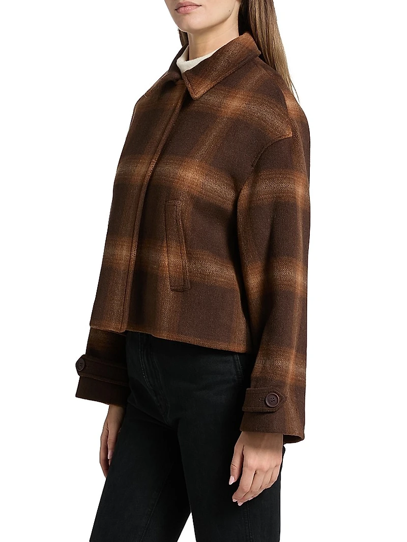 Colby Plaid Boxy Wool Jacket