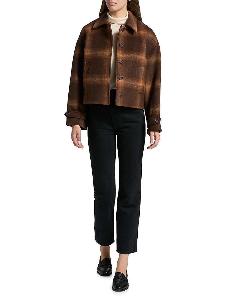 Colby Plaid Boxy Wool Jacket