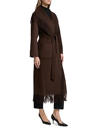 Carrie Fringed Longline Coat