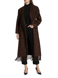 Carrie Fringed Longline Coat