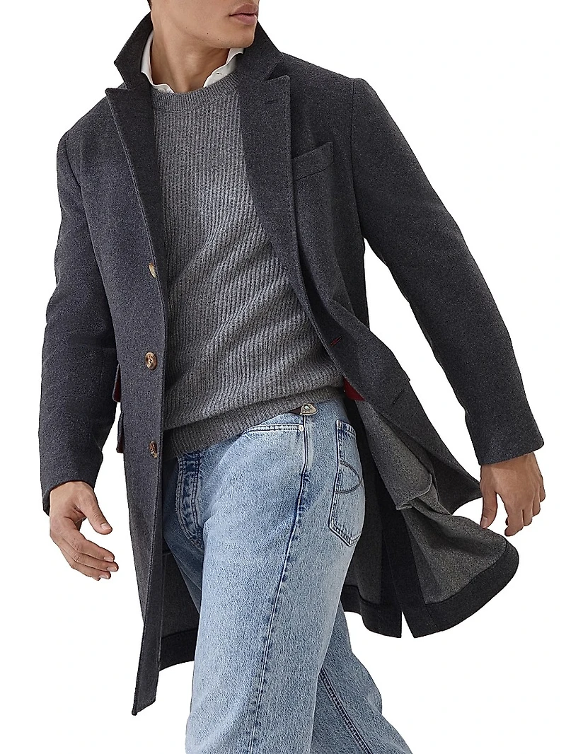Cashmere English Rib Sweater with Raglan Sleeves