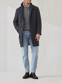 Cashmere English Rib Sweater with Raglan Sleeves